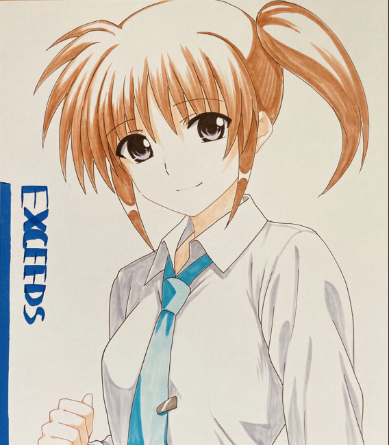 なのはちゃんのジャケット描くの難しい…
せや!
脱がしたろ!^^;
ってことでアナログなのはちゃんEXスタイル!
リリマジにもっていきます★
EXはちょっと大人っぽいから小さいなのはちゃんだけど
描きやすいかもしれん…

#なのはEX 