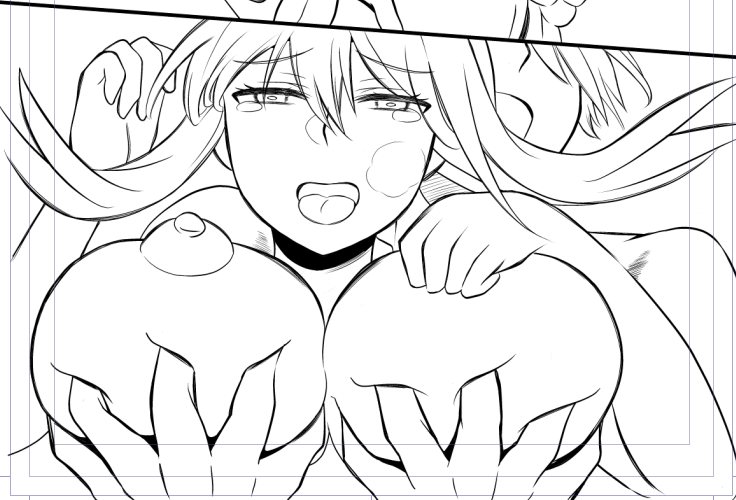 昔のほうがいいかもしれない
←最近描いた写生される直前の顔
→大昔に描いた写生される直前の顔ラフ 