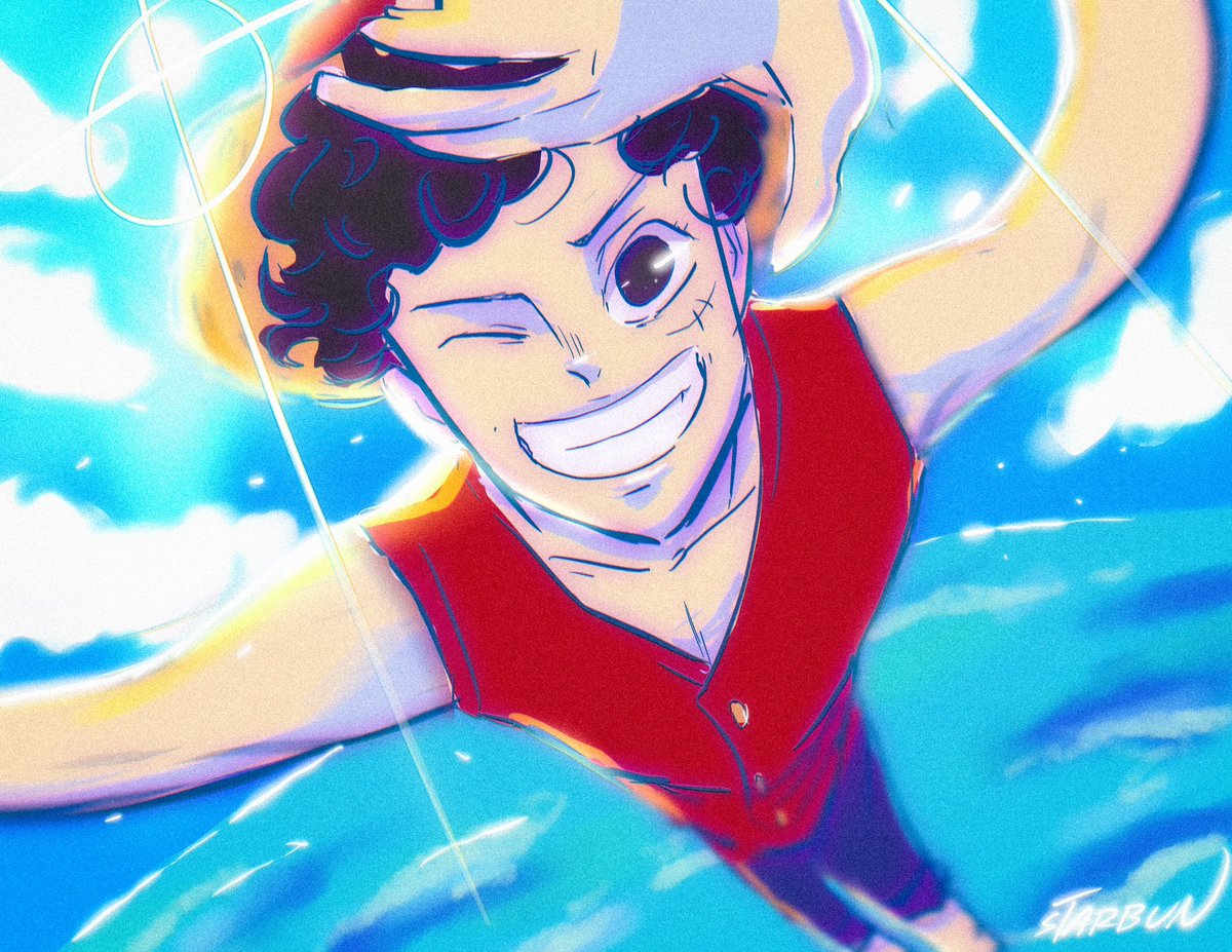 starbun_draws's tweet photo. monkey d. luffy, king of the pirates 🏴☠️ iñaki version #quickrender #onepiece https://t.co/Z0sGb9RrPb
