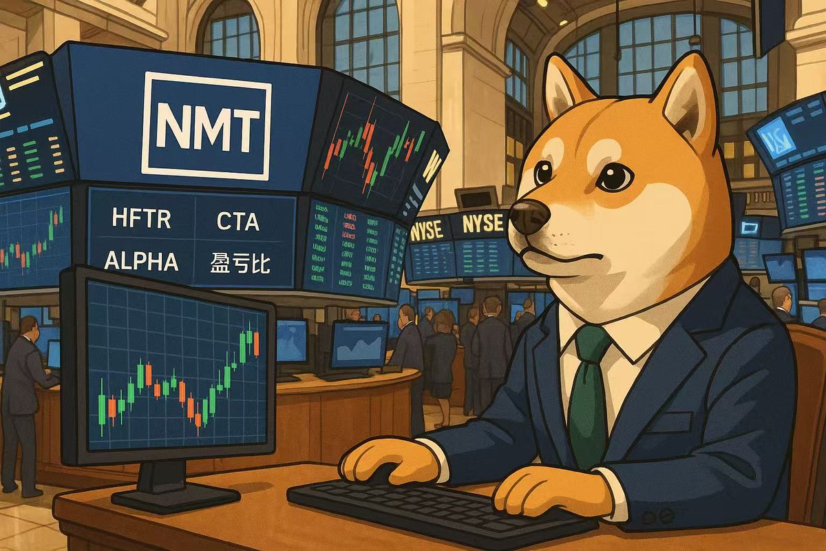 NeuroMetric's tweet photo. A Shiba in a suit.
Wall Street in chaos.
But NMT runs the numbers — fast, precise, no bark, just bite.

Welcome to the new era of quant trading.

#NMT #QuantDog #WallStreet #CryptoTrading #MemeCoinLogic https://t.co/pn2qZThUE2