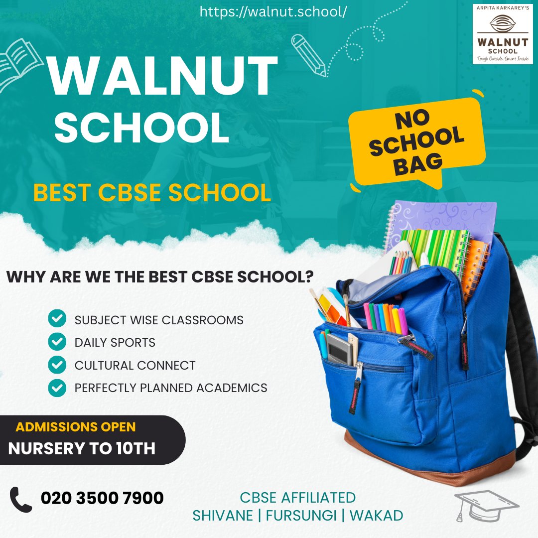 Aundh_in's tweet photo. Top-Ranked CBSE School near Aundh – Walnut School, Wakad! NEP-ready, no-bag concept, life skills &amp; top academics in one trusted school. Ideal for Aundh, Wakad &amp; nearby areas.
 https://t.co/PBZNrtZln2 | Call: 020 3500 7900
#WalnutSchoolWakad #CBSEschoolAund https://t.co/D4TEPE7r4w https://t.co/2XRxJg0OBX