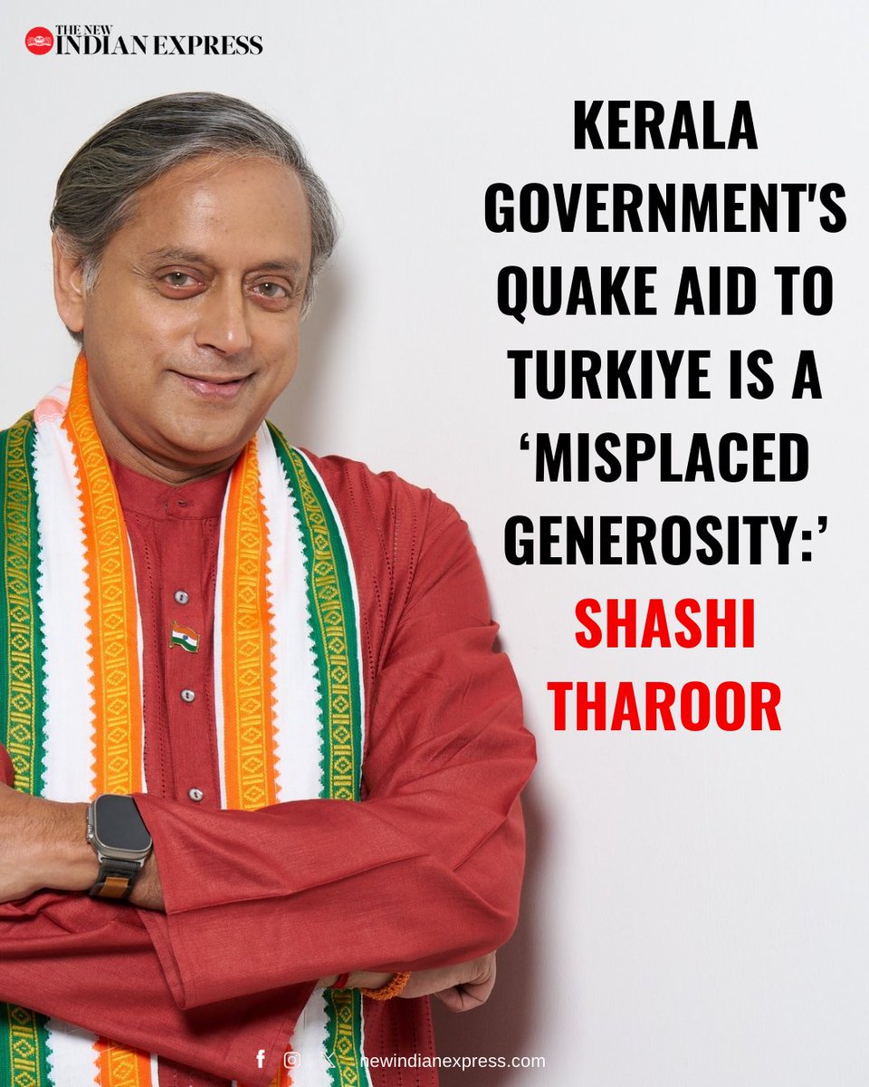 Congress MP Shashi Tharoor has come out against the LDF government for giving a humanitarian aid to Turkiye three years ago when a devastating earthquake hit that country. 

Tharoor, however, was silent on the Modi government’s aid to Turkiye in the wake of the earthquake.