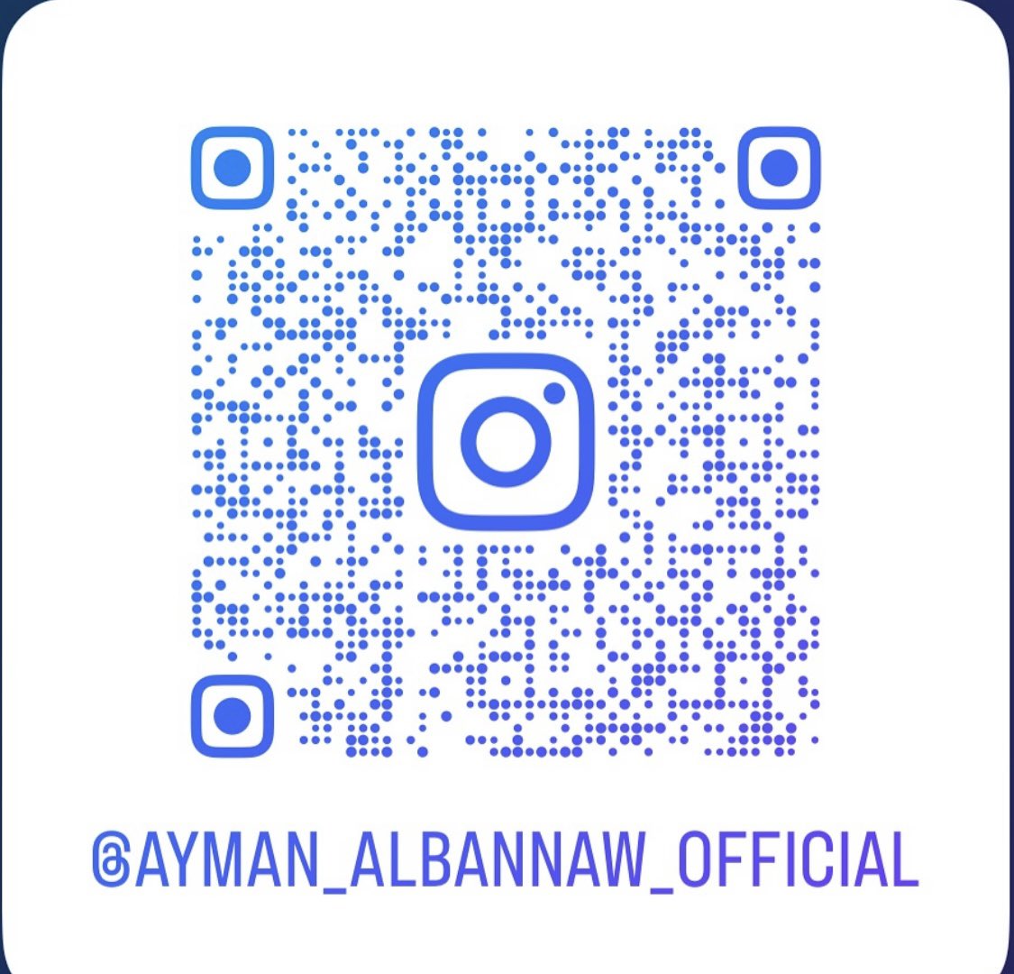 حسابي الرسمي الجديد على الانستجرام.

instagram.com/ayman_albannaw…

شكرًا لانضمامكم