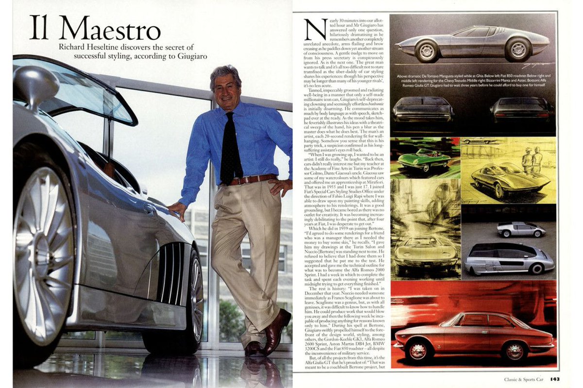 Let’s rewind to 2001 and Classic &amp; Sports Car’s interview with Giorgetto Giugiaro: buff.ly/afytyTC.