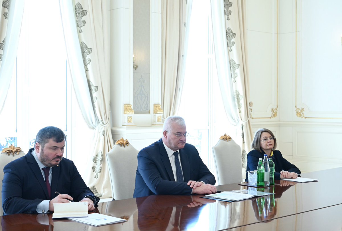 Andrii Sybiha ๐บ๐ฆ (@andrii_sybiha) on Twitter photo Today, I was received by <a href="/presidentaz/">Ilham Aliyev</a> Ilham Aliyev in Baku. We had an open and detailed discussion about the key topics of Ukrainian-Azerbaijani bilateral relations and the international agenda.
We focused specifically on how to put an end to Russian aggression and establish a Today, I was received by <a href="/presidentaz/">Ilham Aliyev</a> Ilham Aliyev in Baku. We had an open and detailed discussion about the key topics of Ukrainian-Azerbaijani bilateral relations and the international agenda.
We focused specifically on how to put an end to Russian aggression and establish a