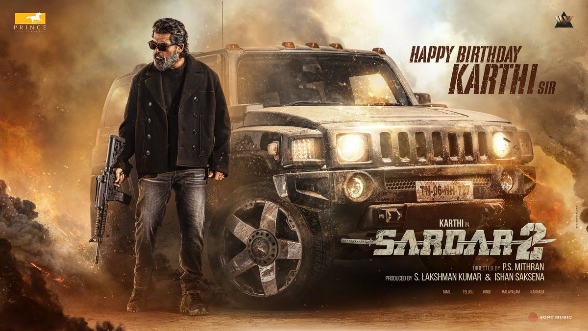 Venkatesh (@venkatavmedia) on Twitter photo We at <a href="/Prince_Pictures/">Prince Pictures</a> wish the stellar actor and our dearest <a href="/Karthi_Offl/">Karthi</a> sir a very happy birthday.
#Sardar2
<a href="/ivyofficial2023/">Ivy Entertainment Offical</a> <a href="/Psmithran/">PS Mithran</a> <a href="/iam_SJSuryah/">S J Suryah</a> <a href="/lakku76/">S Lakshman kumar</a> <a href="/venkatavmedia/">Venkatesh</a> <a href="/RajaS_official/">Raja Subramanian</a> <a href="/B4UMotionPics/">B4U Motion Pictures</a> <a href="/MalavikaM_/">Malavika Mohanan</a> <a href="/AshikaRanganath/">Ashika Ranganath</a> <a href="/rajishavijayan/">Rajisha Vijayan</a> <a href="/iYogiBabu/">Yogi Babu</a> @SamCSMusic We at <a href="/Prince_Pictures/">Prince Pictures</a> wish the stellar actor and our dearest <a href="/Karthi_Offl/">Karthi</a> sir a very happy birthday.
#Sardar2
<a href="/ivyofficial2023/">Ivy Entertainment Offical</a> <a href="/Psmithran/">PS Mithran</a> <a href="/iam_SJSuryah/">S J Suryah</a> <a href="/lakku76/">S Lakshman kumar</a> <a href="/venkatavmedia/">Venkatesh</a> <a href="/RajaS_official/">Raja Subramanian</a> <a href="/B4UMotionPics/">B4U Motion Pictures</a> <a href="/MalavikaM_/">Malavika Mohanan</a> <a href="/AshikaRanganath/">Ashika Ranganath</a> <a href="/rajishavijayan/">Rajisha Vijayan</a> <a href="/iYogiBabu/">Yogi Babu</a> @SamCSMusic