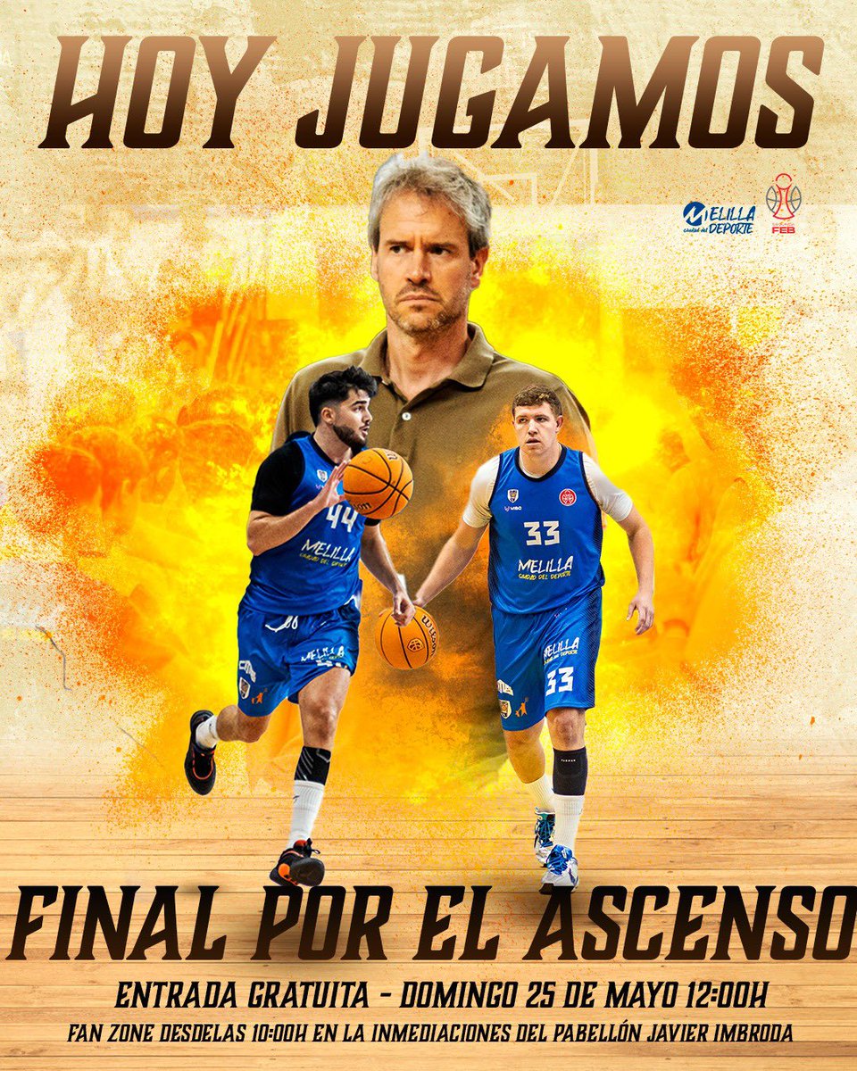 Nos vemos en un rato en el Pabellón Javier Imbroda.

Domingo 18 de mayo

12:00h

Entrada Gratuita

Partido de ida FINAL por el ascenso a Primera FEB
