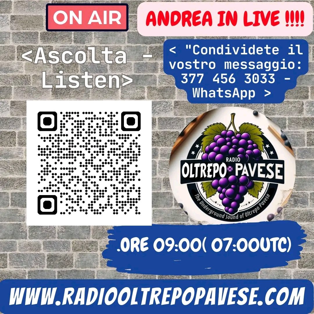 Radio Oltrepo Pavese (@radiooltrepo) on Twitter photo 🌙 This Sunday, May 25 at 9:00 AM (CET)
Live in ROP –🎧 Music, a quote, and a thought to take with you.
🎥 Live streaming on YouTube (<a href="/themangia/">Andrea Mangiarotti</a>) and Twitch (@ilgiardinoincantato)
📲 Text us live on WhatsApp : +39 377 456 3033 Direct link to listen📻 #25May #live #listenlive 🌙 This Sunday, May 25 at 9:00 AM (CET)
Live in ROP –🎧 Music, a quote, and a thought to take with you.
🎥 Live streaming on YouTube (<a href="/themangia/">Andrea Mangiarotti</a>) and Twitch (@ilgiardinoincantato)
📲 Text us live on WhatsApp : +39 377 456 3033 Direct link to listen📻 #25May #live #listenlive