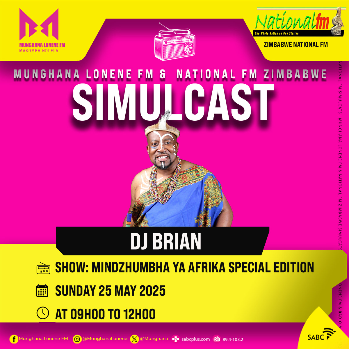 Nongonoko wa #MindzumbhaYaAfrika na @DjBrianRikhotso wa landzela. Pfulela xiyanimoya hi tiphini swin’we hi vunangya byo tsokombela #AfricaDay