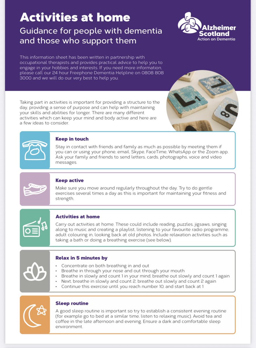 AhpDementia's tweet photo. Allied Health Professionals have created a suite of FREE information resources for people with dementia and those who support them &amp; it would be great if you could share this &amp; help us share these resources. You can find them at https://t.co/vxDX1kLTSJ https://t.co/DYLxQctBD1