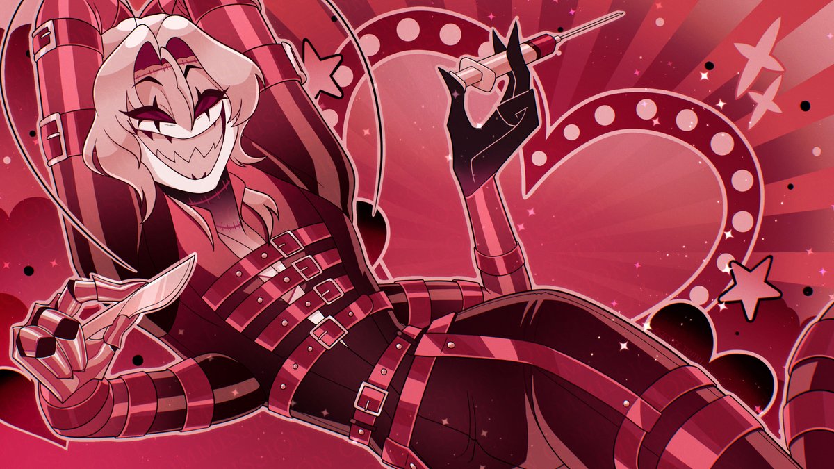 I finished this piece for <a href="/EdiSlendering/">★EDI || 💀brain rotting</a> recently to go with another piece I did for them! 
Thank you again for trusting me with your characters! <3 

#HelluvaBossOC #HazbinHotelOC