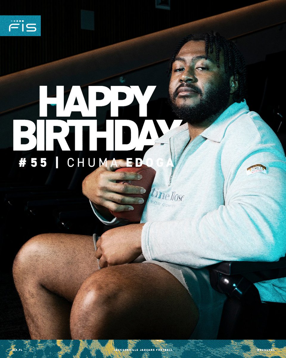 Jaguars's tweet photo. HBD, @edogawd! 🥳

@FISGlobal | #DUUUVAL https://t.co/44kSvjspaJ
