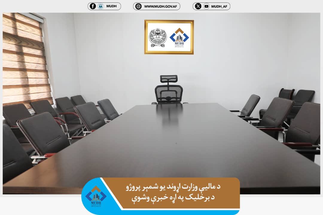 د کور او ښار جوړولو وزارت محترم سرپرست وزیر، الحاج شیخ حمدالله نعماني، د مالیې وزارت له محترم سرپرست وزیر ملا محمد ناصر اخند او مل پلاوي سره په خپل کاري دفتر کې ولیدل.
په دې لیدنه کې، دواړو لوریو د مالیې وزارت اړوند یو شمېر مهمو پروژو د برخلیک ټاکلو، د چارو د اسانتیا، او 1/5
