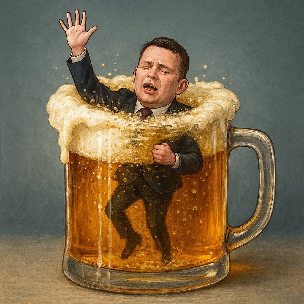 Czy <a href="/SlawomirMentzen/">Sławomir Mentzen</a> utopił się w kuflu piwa?

Oczywiście, że nie. Za to społeczeństwo pokazuje, że utopiło w nim zdrowy rozsądek. 

To piwo wywołało poruszenie, które idealnie obrazuje stan naszego dyskursu publicznego. Jedni widzą w tym zdradę, inni naiwne pojednanie. Ale