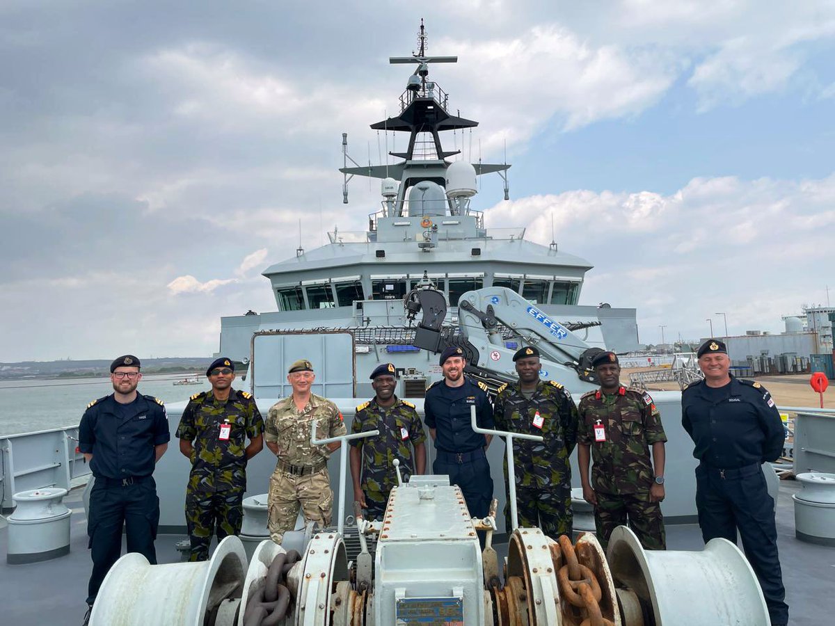 hms_mersey's tweet image. A real privilege to host Major General Paul Otieno, Commander of the Kenya Navy and proud BRNC graduate, onboard HMS MERSEY on Thursday. Great to share experiences and showcase MERSEY’s versatility — strengthening ties through shared purpose at sea 🇰🇪⚓🇬🇧
@kdfinfo @kenyacdf