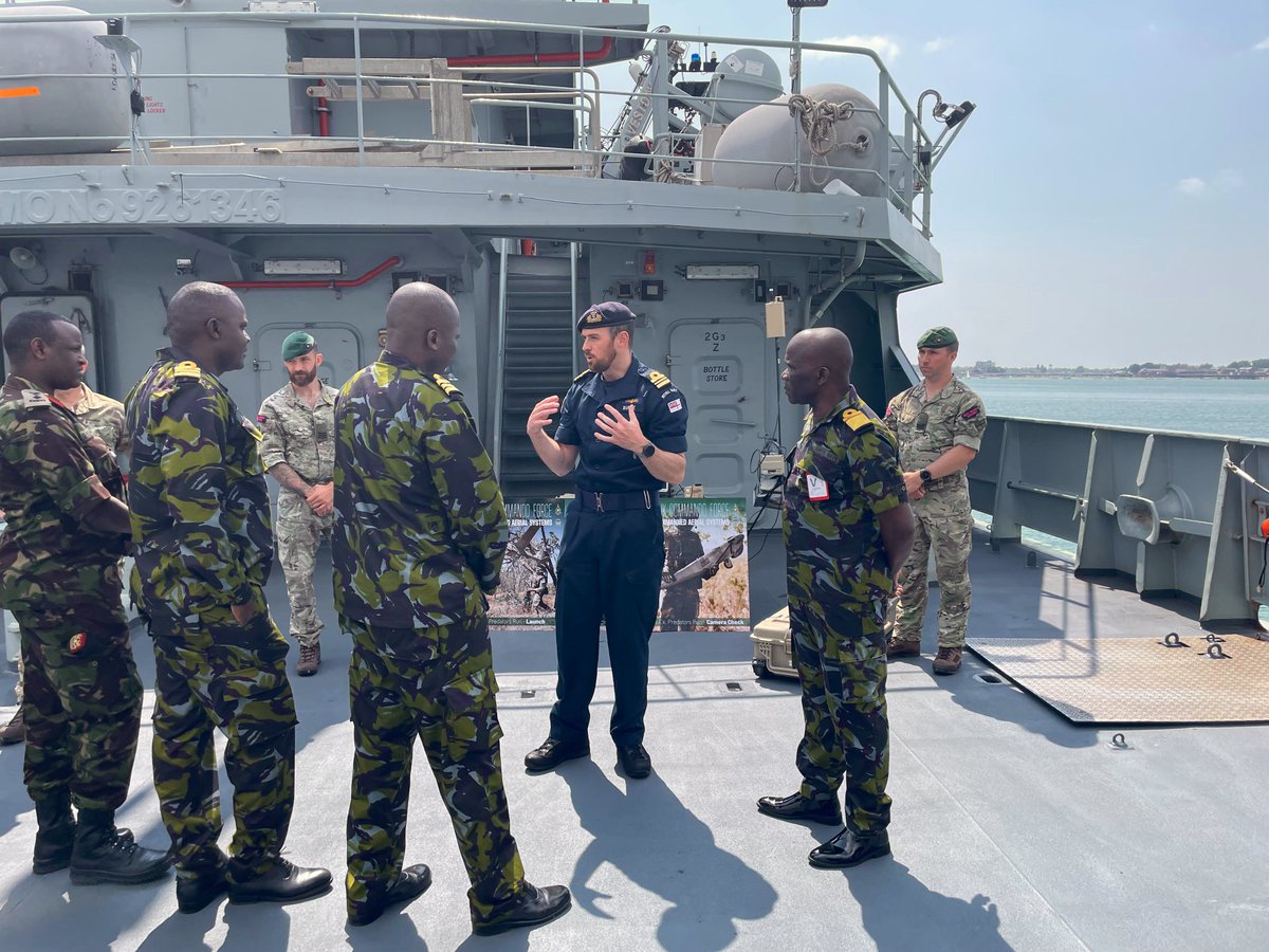 hms_mersey's tweet image. A real privilege to host Major General Paul Otieno, Commander of the Kenya Navy and proud BRNC graduate, onboard HMS MERSEY on Thursday. Great to share experiences and showcase MERSEY’s versatility — strengthening ties through shared purpose at sea 🇰🇪⚓🇬🇧
@kdfinfo @kenyacdf