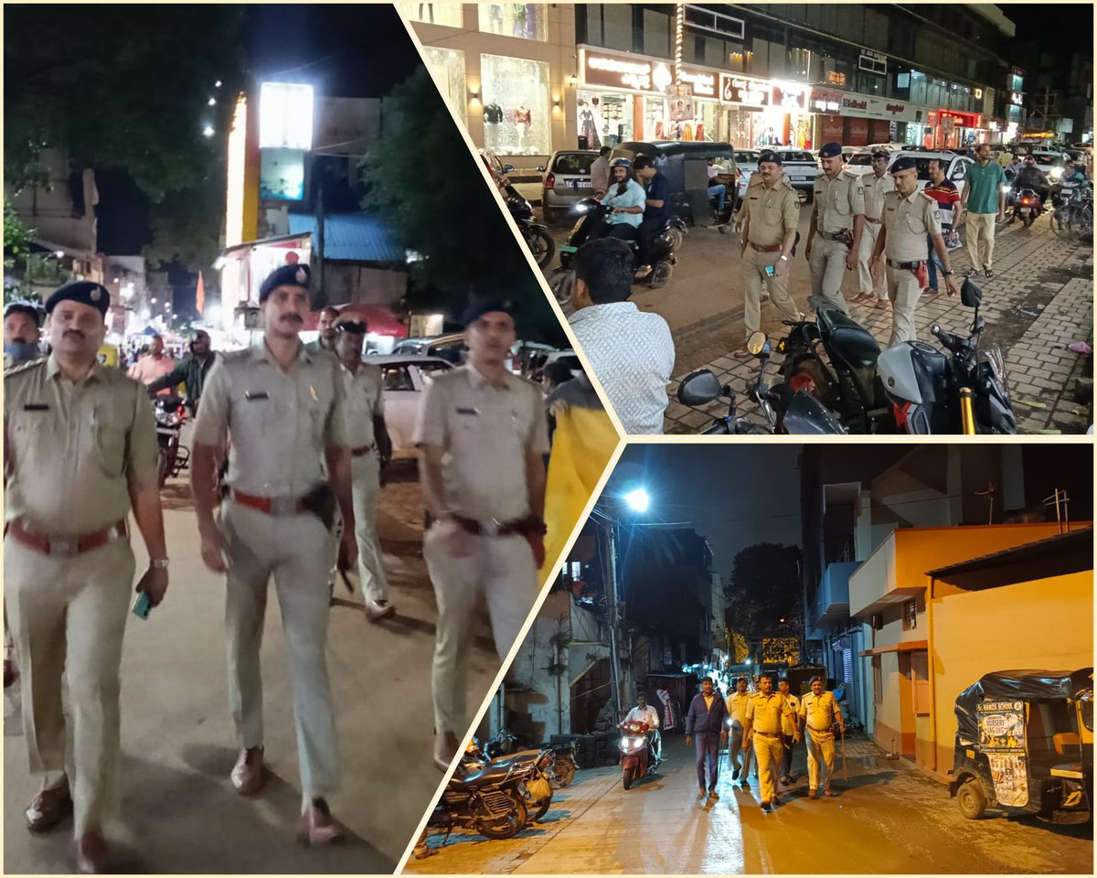 ಕಾಲ್ನಡಿಗೆ ಮೂಲಕ ಹುಬ್ಬಳ್ಳಿ ನಗರದ ವಿವಿಧ ಪ್ರದೇಶಗಳಲ್ಲಿ ಸಂಚರಿಸಿ ಹುಬ್ಬಳ್ಳಿ ಶಹರ ಮತ್ತು ಘಂಟಿಕೇರಿ ಪೊಲೀಸ್ ಠಾಣೆಯ ಪೊಲೀಸ್ ಇನ್ಸ್ಪೆಕ್ಟರ್ ನೇತೃತ್ವದ ತಂಡಗಳು ಸಾರ್ವಜನಿಕರೊಂದಿಗೆ ಸಂವಹನ ನಡೆಸಿ ಜನರಲ್ಲಿ ವಿಶ್ವಾಸ ಮೂಡಿಸುವ ಕಾರ್ಯ ಕೈಗೊಂಡರು.