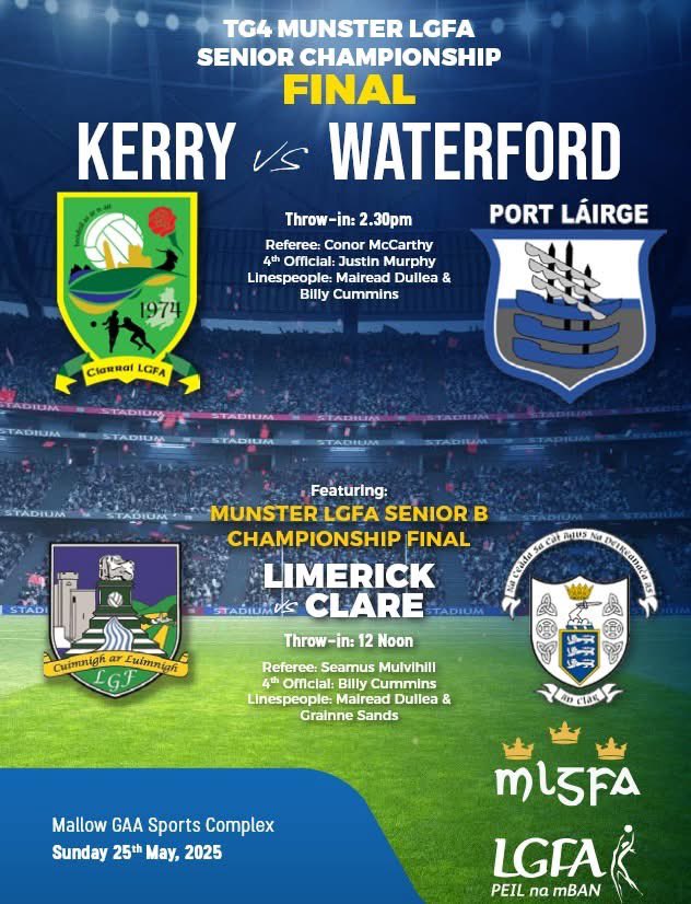Best of luck today to the Waterford LGFA Senior Ladies from all in Waterford Camogie 💙🤍Waterford Ladies Football #waterfordlgfa