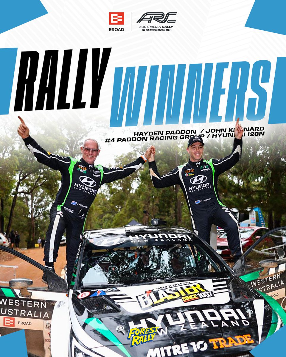 Hayden Paddon and John Kennard have taken out the 2025 Forst Rally!

When the pressure was on, the duo dug deep and delivered when it counted most.