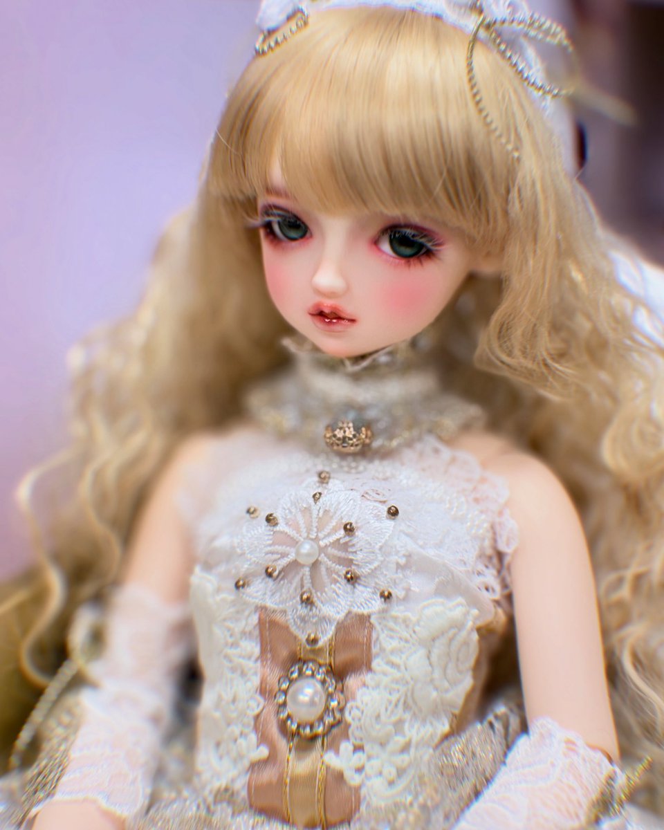 #天使の窓
#ワンオフSDルナ
本日お迎えしました♪
白マツルナちゃん　まぶたにも白マツがメイクしてあってめちゃくちゃ細かくて綺麗🤩