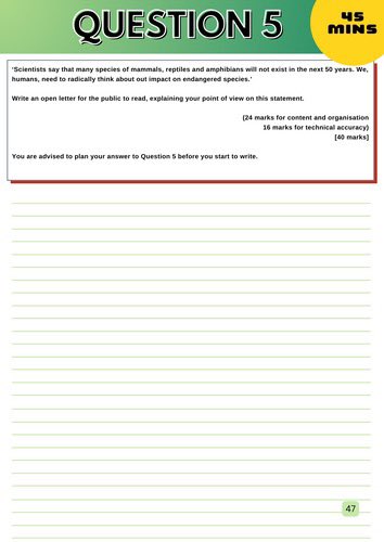 Revising #English #Language Paper 2 (AQA)? Get THIS Virunga National Park BOOKLET! tes.com/resource-detai…

TWO opportunities to respond to Q1,2,3,4
Skills focused activities
Self assessment for each ❓
Over 15 Q5s
Feedback sheet with #student friendly AOs from #AQA mark scheme