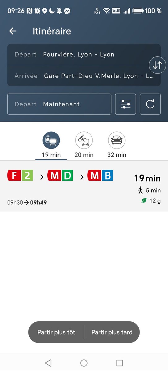 toussa_labrie's tweet photo. @AntoineCOMTE Via @TCL_SYTRAL : 19mn.
En vélo : 22mn
À pied : 57mn

#solutionvelo https://t.co/qhUxkqOahE
