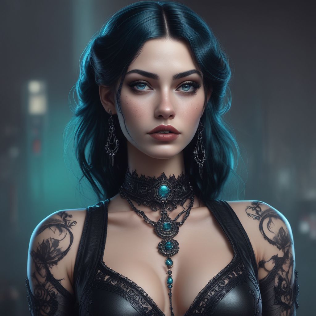 Her captivating gaze and dark elegance are pure magic!