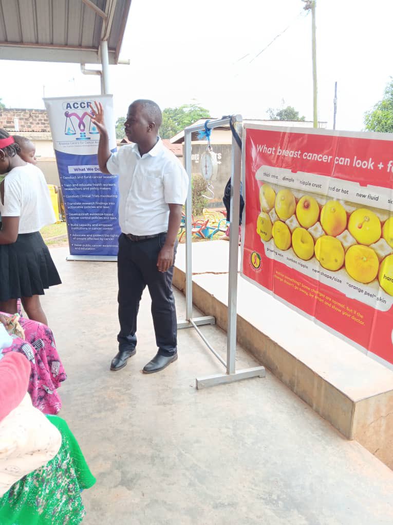 Good afternoon everyone,
A big thank you to Constance Nasirumbi, Tumwiine Aggrey and Kathryn Pheona Asiimwe for representing ACCR in this morning’s cancer awareness campaign at Mukono General Hospital.

#CancerAwareness #ACCR #HealthEducation #MukonoOutreach #EarlyDetectionSaves