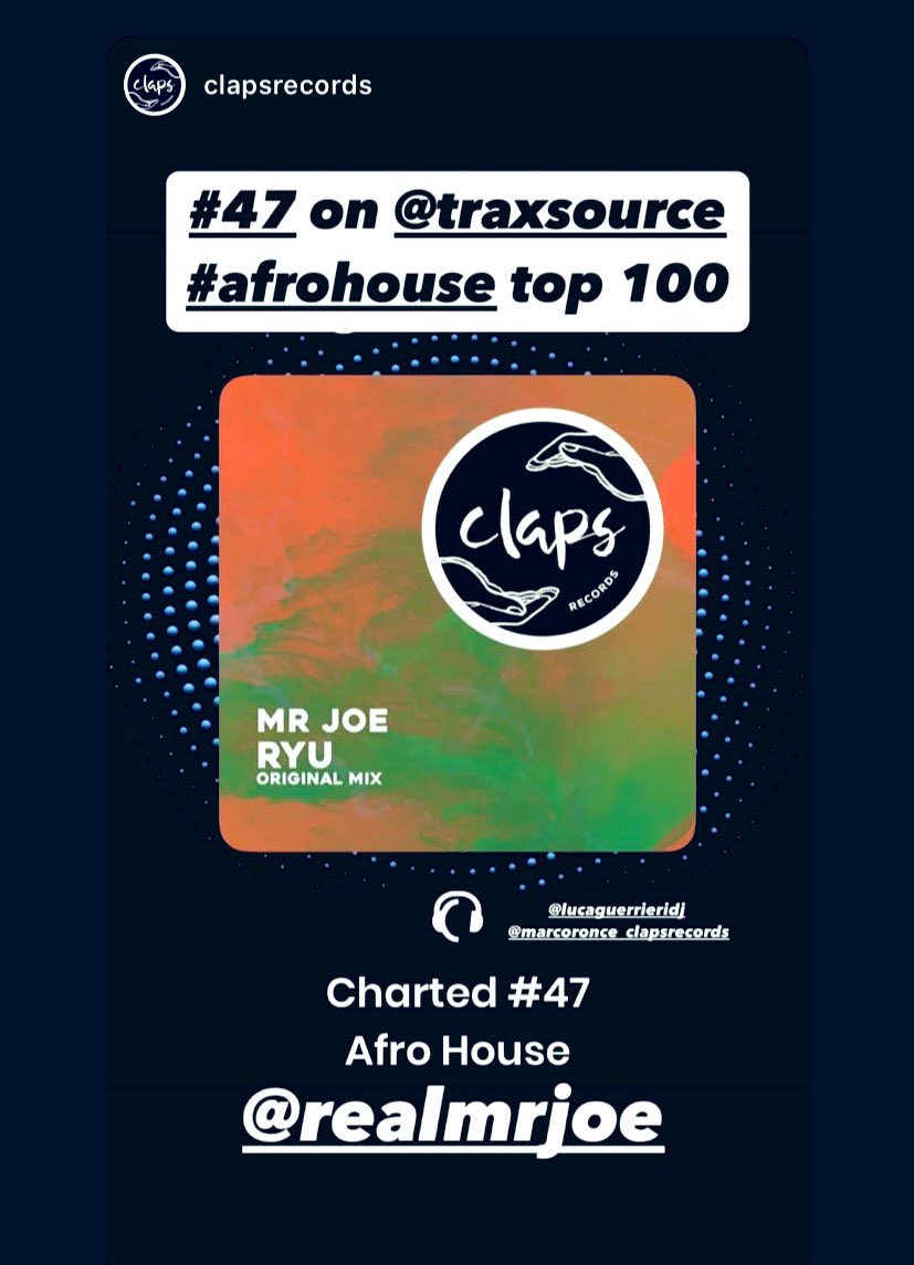 RYU now No.47 on Traxsource 

Official release : 30.05.25