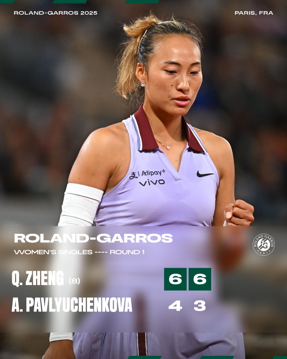 Qinwen Zheng starts off her Roland-Garros campaign with a solid win 🇨🇳

#RolandGarros