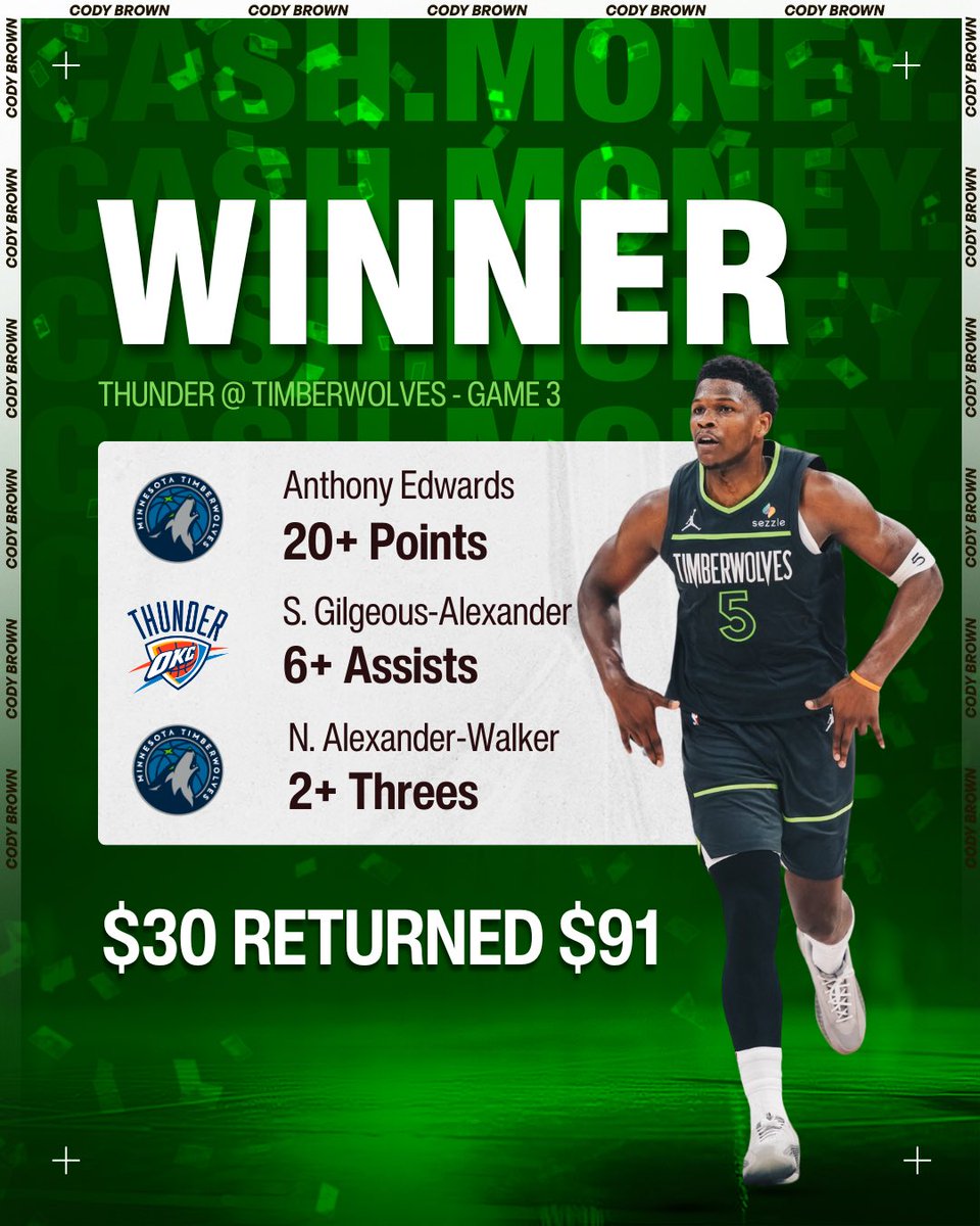 🏦 CASH. MONEY. 

Somehow we’ve still managed to cash in a 42 point blowout!

❤️ Tap like if you tailed.

NBA form stays hot this week.