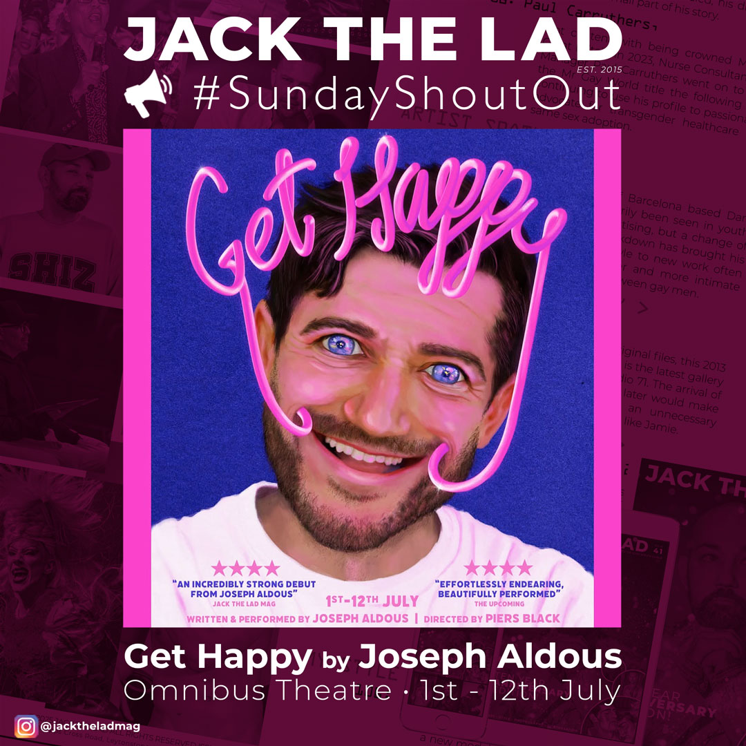 Jack The Lad magazine (@jacktheladmag) on Twitter photo #SundayShoutOut It was a solid ★★★★ (jacktheladmag.com/theatre-review…) when we first reviewed Get Happy back in 2023! Now <a href="/joealdous/">Joseph Aldous</a> returns for a strictly limited run at the <a href="/OmnibusTheatre/">Omnibus Theatre</a> 96 Festival. (We were also very HAPPY to GET on the poster!) Tkts: omnibus-clapham.org/get-happy/ #SundayShoutOut It was a solid ★★★★ (jacktheladmag.com/theatre-review…) when we first reviewed Get Happy back in 2023! Now <a href="/joealdous/">Joseph Aldous</a> returns for a strictly limited run at the <a href="/OmnibusTheatre/">Omnibus Theatre</a> 96 Festival. (We were also very HAPPY to GET on the poster!) Tkts: omnibus-clapham.org/get-happy/
