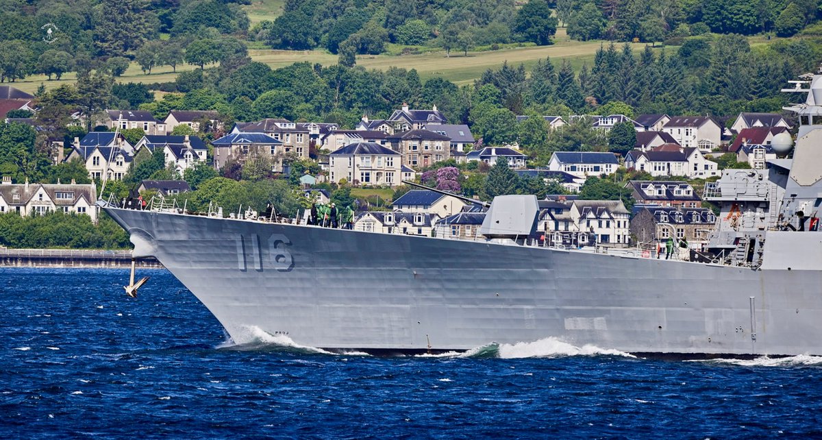 DougieCoullPix's tweet photo. USS Thomas Hudner departing this morning.
#ussthomashudner #hmnbclyde #shipping #usnavy #navy #photography https://t.co/H7FS6LOyvD