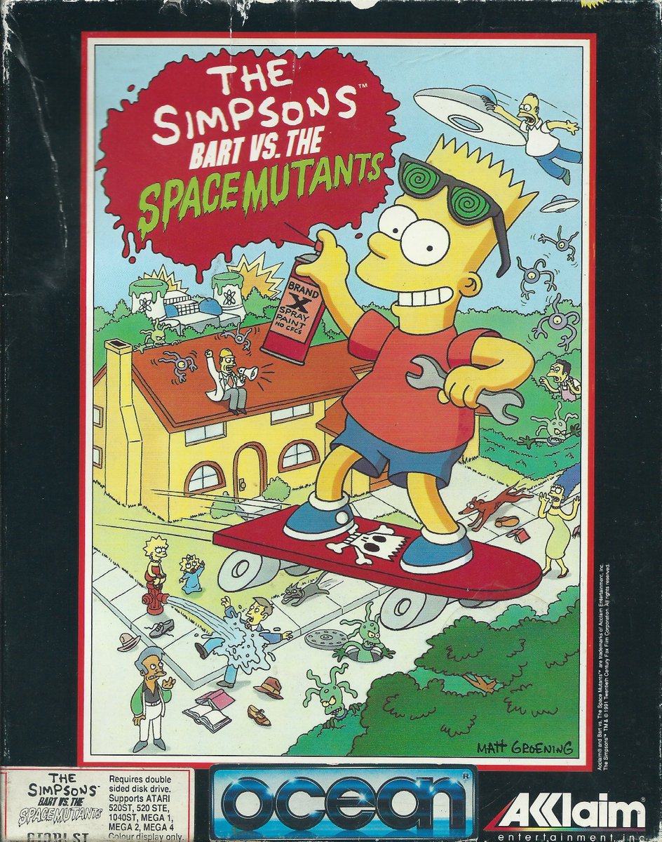 The_Chadalorian's tweet image. It's so weird to think the Simpsons have been around so long they have an ATARI game.