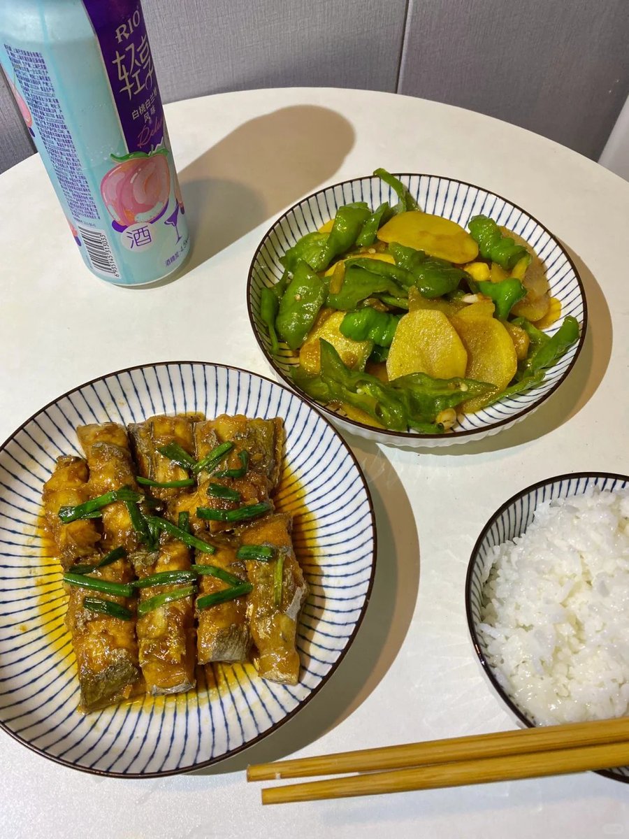 一人で静かな夕食です。