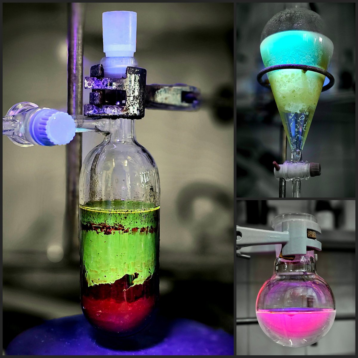 MajdeckiMaciek's tweet image. Multicolor synthetic steps of aza-polycyclic molecule ✨️