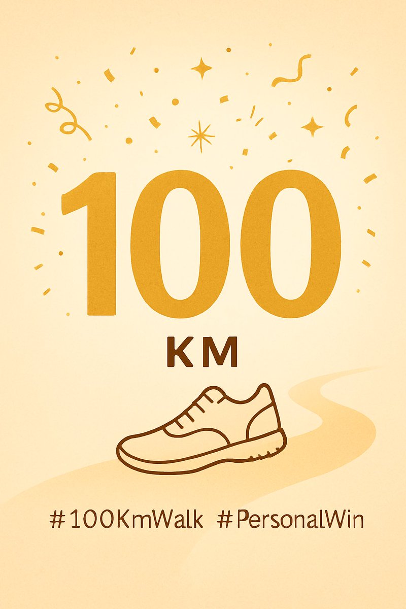 I was never the fitness type. But over the past month, I walked whenever I could—and reached 100 km.
It’s not a huge feat, especially compared to what regular athletes do. 

But for me, it’s a small, meaningful step toward better habits.

#FitnessJourney #Move #Health