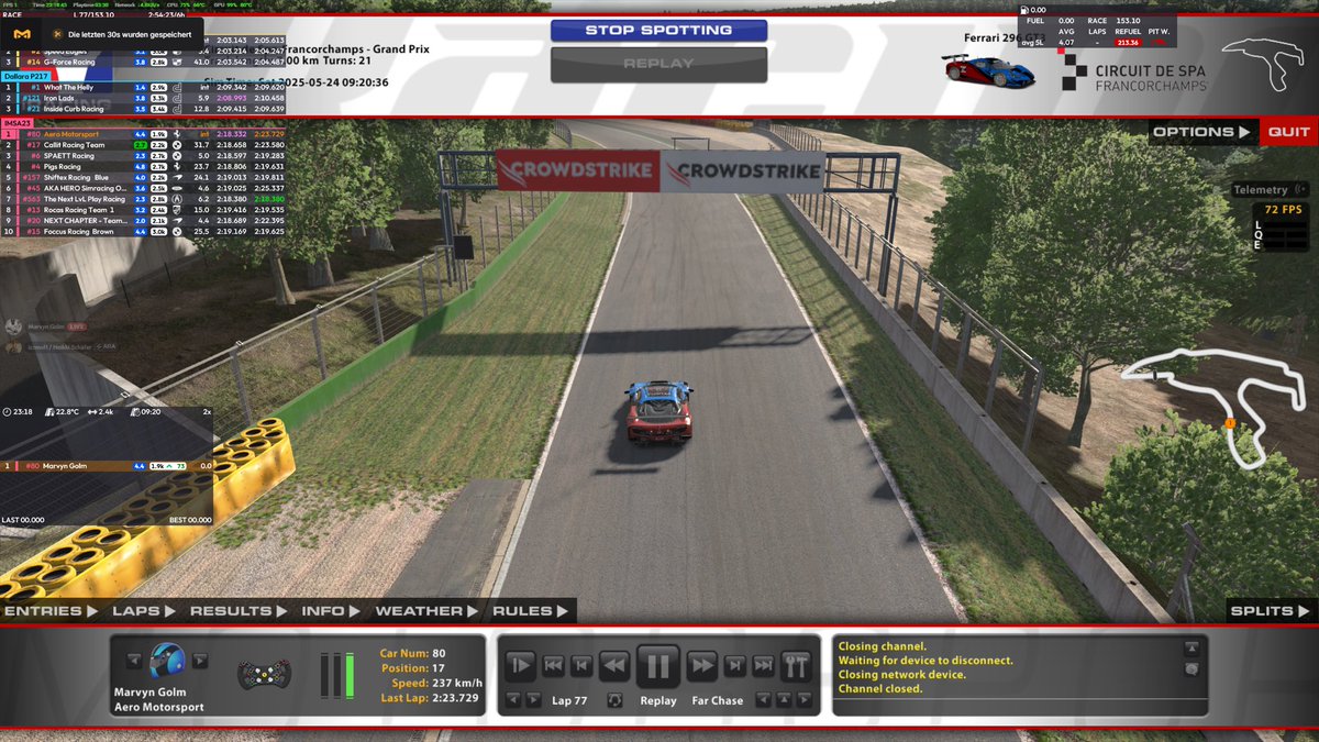 Marvyn Golm (@marvyngolm) on Twitter photo 6h Spa race with <a href="/izzmol1/">๐ฒ๐๐๐ถ๐ธ๐ต</a>
Q: p1
R: p2
After 3 stints 31 seconds to P2. After that I got a disconect again. We dropped back to P1 by 40 seconds. But we kept pushing and finished P2 in the end.
Race was fun.
Good first race for Aero Motorsport. 6h Spa race with <a href="/izzmol1/">๐ฒ๐๐๐ถ๐ธ๐ต</a>
Q: p1
R: p2
After 3 stints 31 seconds to P2. After that I got a disconect again. We dropped back to P1 by 40 seconds. But we kept pushing and finished P2 in the end.
Race was fun.
Good first race for Aero Motorsport.