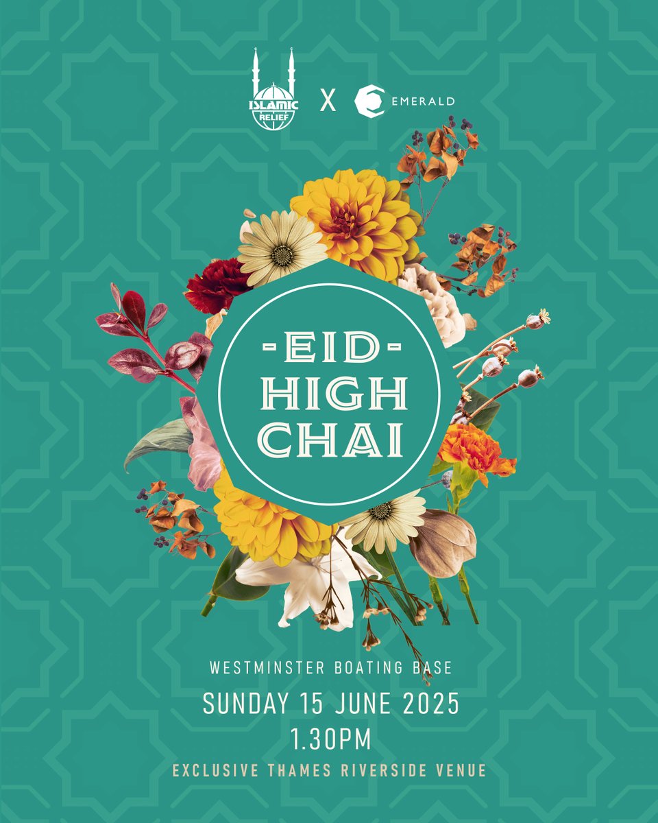 EMERALD (@emeraldnetwork) on Twitter photo EID HIGH CHAI X <a href="/IslamicReliefUK/">Islamic Relief UK</a> - supporting the Empower Her campaign, as featured at Modest Fashion Live Pop Up yesterday - priority booking to all signed up to the Spring/Summer Membership via bit.ly/EN-SS - link will be sent for tomorrow's PRIORITY BOOKING RELEASE! EID HIGH CHAI X <a href="/IslamicReliefUK/">Islamic Relief UK</a> - supporting the Empower Her campaign, as featured at Modest Fashion Live Pop Up yesterday - priority booking to all signed up to the Spring/Summer Membership via bit.ly/EN-SS - link will be sent for tomorrow's PRIORITY BOOKING RELEASE!