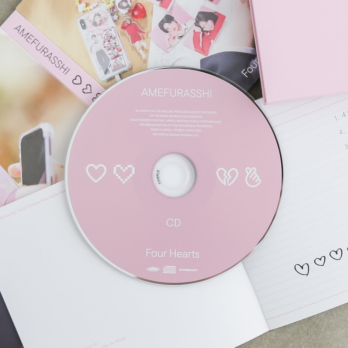 AMEFURASSHI 新作EP『Four Hearts』豪華盤＆M∞Card販売決定