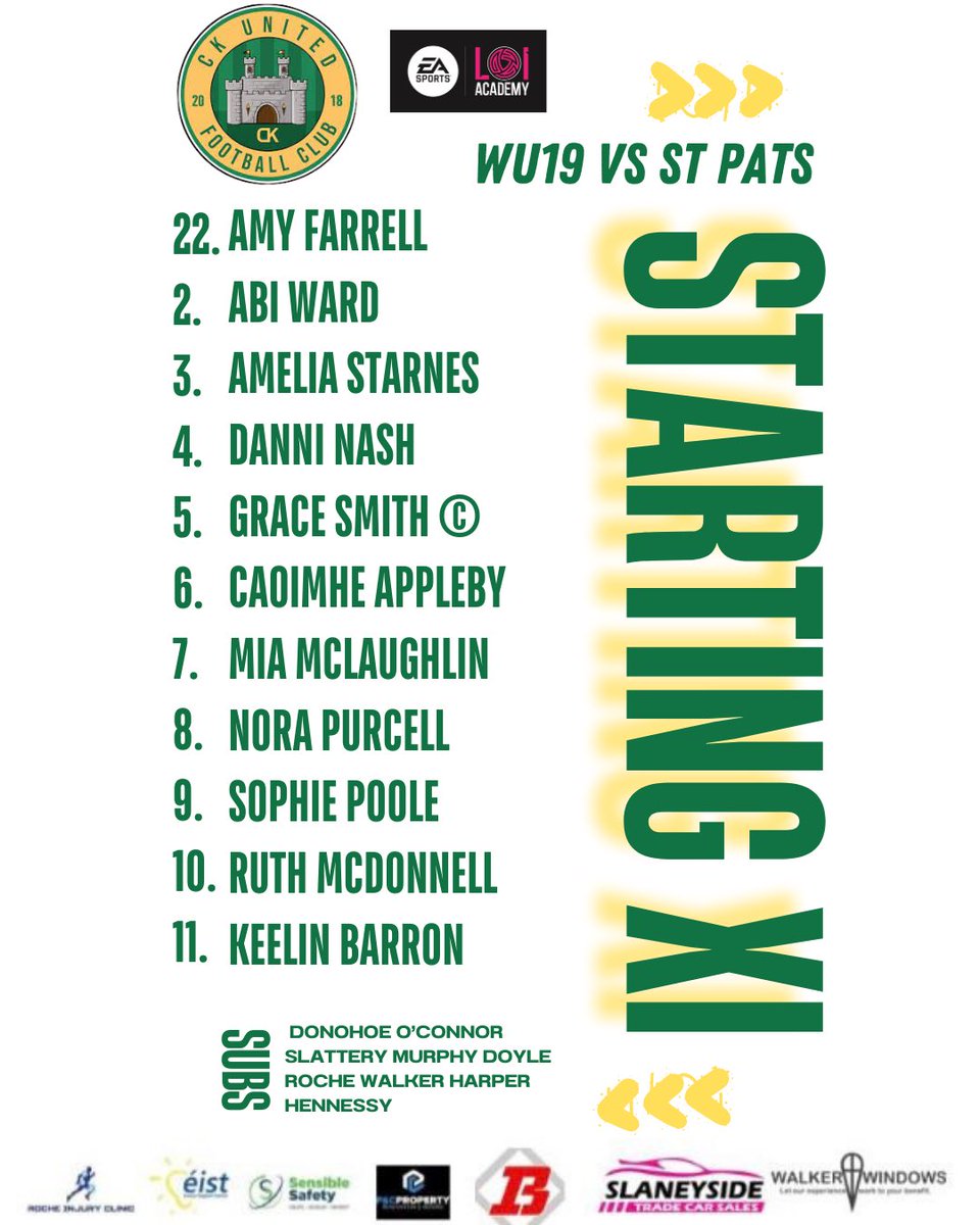 Here’s how our MU17 &amp; WU19 both lineup for their cup clashes against St.Patrick’s Athletic today ✅⚽️ 

#IdentifyDevelopInspire | #CKisourDNA | #FirstTeamDream