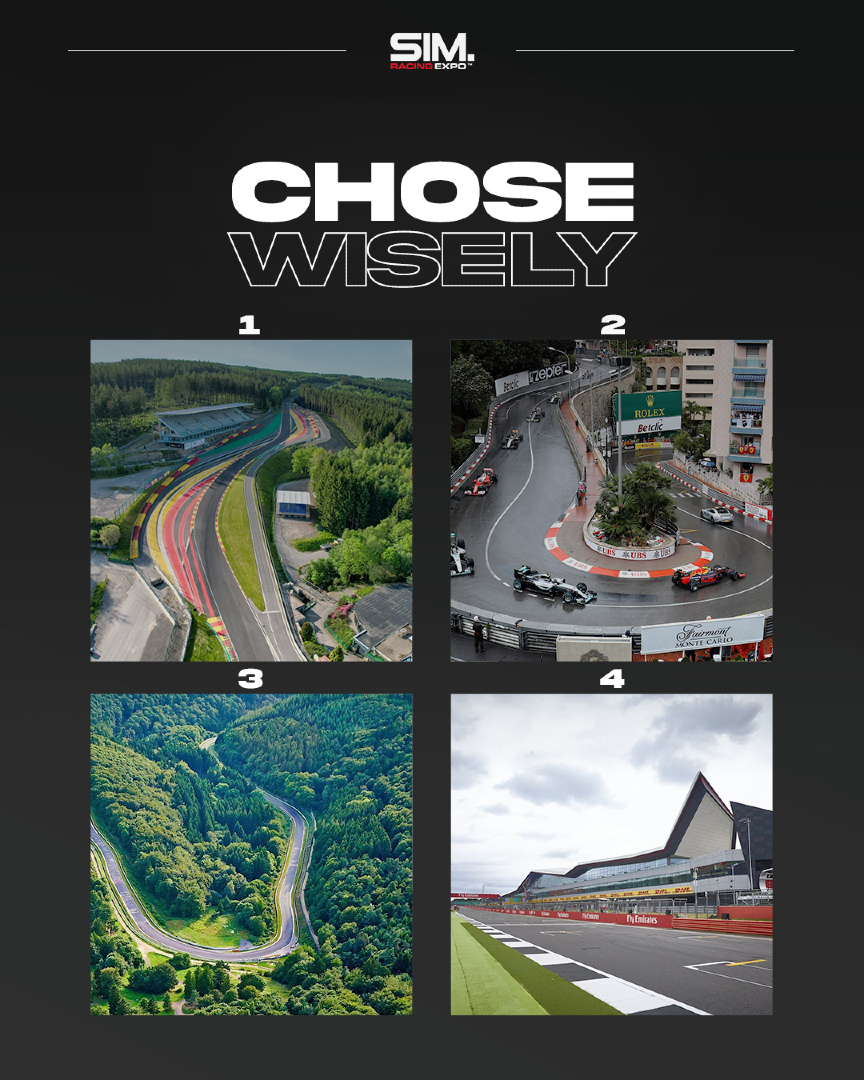 We have a question: which one of these racetracks is your favorite? 🏁

✅ Get your tickets for THE SimRacing Event of 2025: ticket.simracingexpo.de

#SimRacingExpo #SRE25 #SimRacing #SimRacingHardware #simexpo