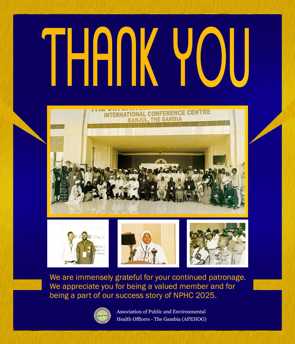 From the Scientific Conference to the Gala Night &amp; Sports Day, the first-ever National Public Health Convergence made history.

Huge thanks to our partners, donors &amp; every participant who brought this dream to life.

Stay tuned for June highlights!
#NPHC2025 #PublicHealthGambia