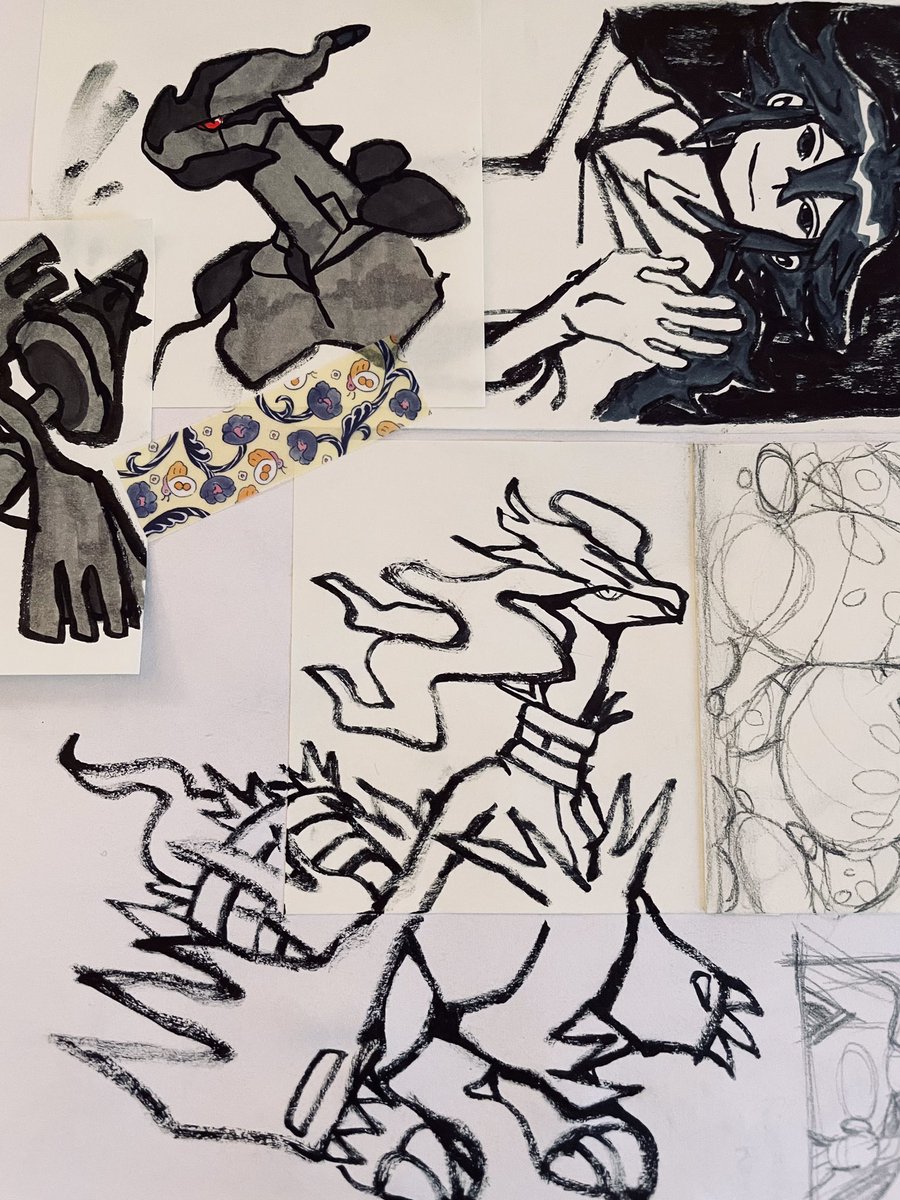 Unova sketches from my Pokémon Black playthrough 
#pokemonfanart #ポケモンイラスト 🖤🤍