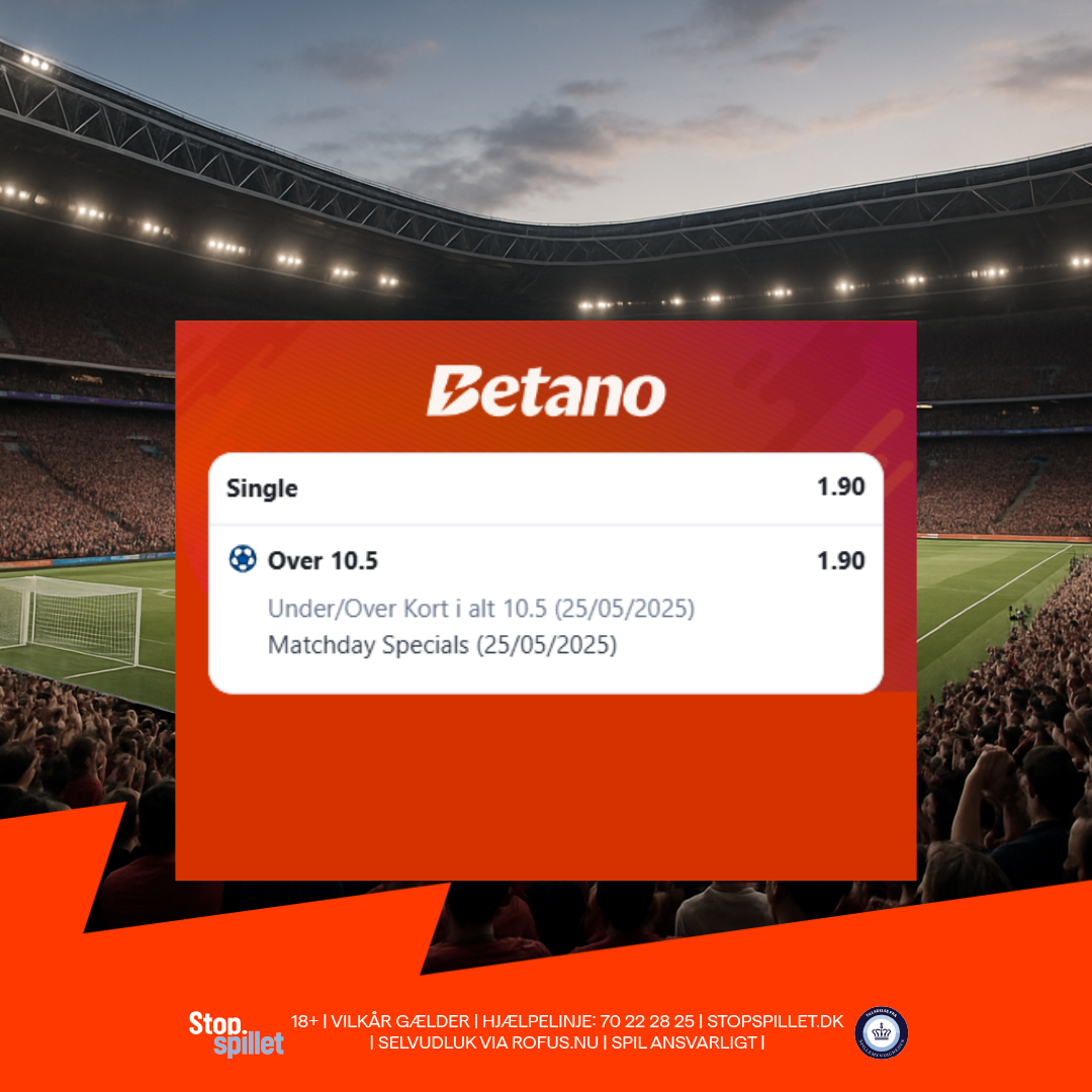 📊 #BetanoStat
Seneste runde i mesterskabsspillet?
🟨13 kort. Intet mindre.

I denne runde er både guldet og Europa på spil 🤯 

Over/Under 10,5 kort i runden:
⬆️ 1.90 | ⬇️ 1.85

🔗 bit.ly/3Fmkd0G