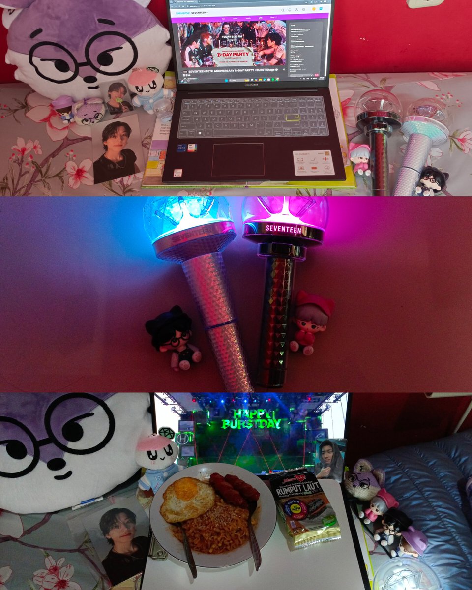 w89769's tweet photo. Meski hanya di dalam kamar dan jauh dari korea tapi euphoria nya tetap dapat dong 
Happy Burstday��
#세븐틴_10주년에즐기는_BURST무대BURST무대

#SVT_HAPPY_BURSTDAY_STAGE @pledis_17 https://t.co/U61ZlviY7X