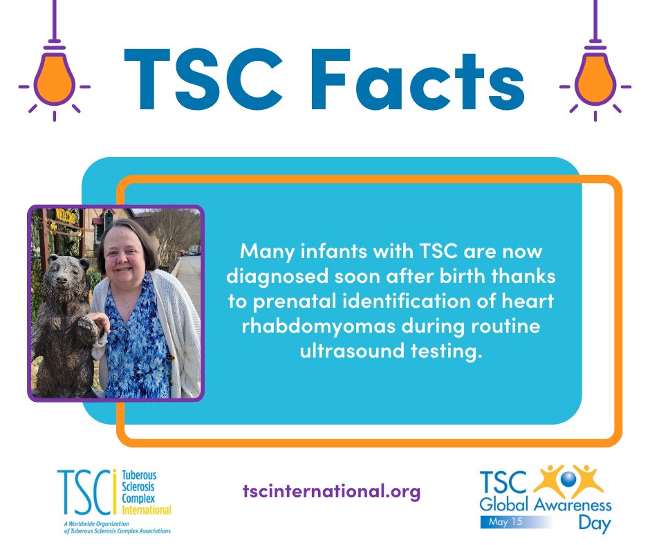 ⭐Day 25 of TSC Awareness Month! ⭐

Many infants with TSC are now diagnosed soon after birth thanks to prenatal identification of heart rhabdomyomas during routine ultrasound testing.

Learn more about TSC Global Awareness initiatives at tscglobalday.org.