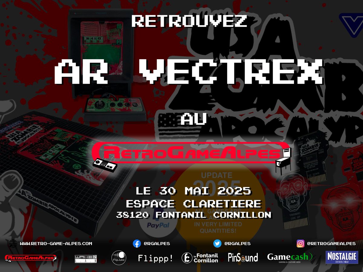 Retro Game Alpes (@rgalpes) on Twitter photo Petit récapitulatif des invités.
Hâte de vous retrouver <a href="/FFVIMan/">FFVIMan</a> <a href="/DAsteborg/">Neofid Studios</a> <a href="/pinsound_org/">PinSound</a> <a href="/AVectrex/">AR Vectrex</a> !! Petit récapitulatif des invités.
Hâte de vous retrouver <a href="/FFVIMan/">FFVIMan</a> <a href="/DAsteborg/">Neofid Studios</a> <a href="/pinsound_org/">PinSound</a> <a href="/AVectrex/">AR Vectrex</a> !!