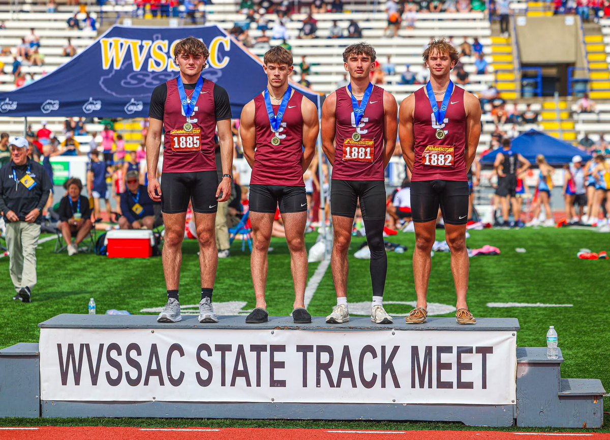 WCCHS_Track's tweet image. 🥇4x100m • Boys Class AA:
(Caleb Golden, Dominic Gianangeli, Joey Hall, Braden McWreath) with a time of 43.29. *New School Record*