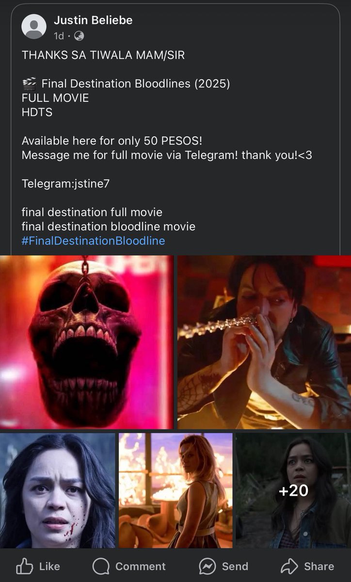 deapynn's tweet photo. Libre lang to sa #HiTV &amp; #Bilibili Apps HAHAHAHA #FinalDestinationBloodlines https://t.co/4ir4qbiMMO